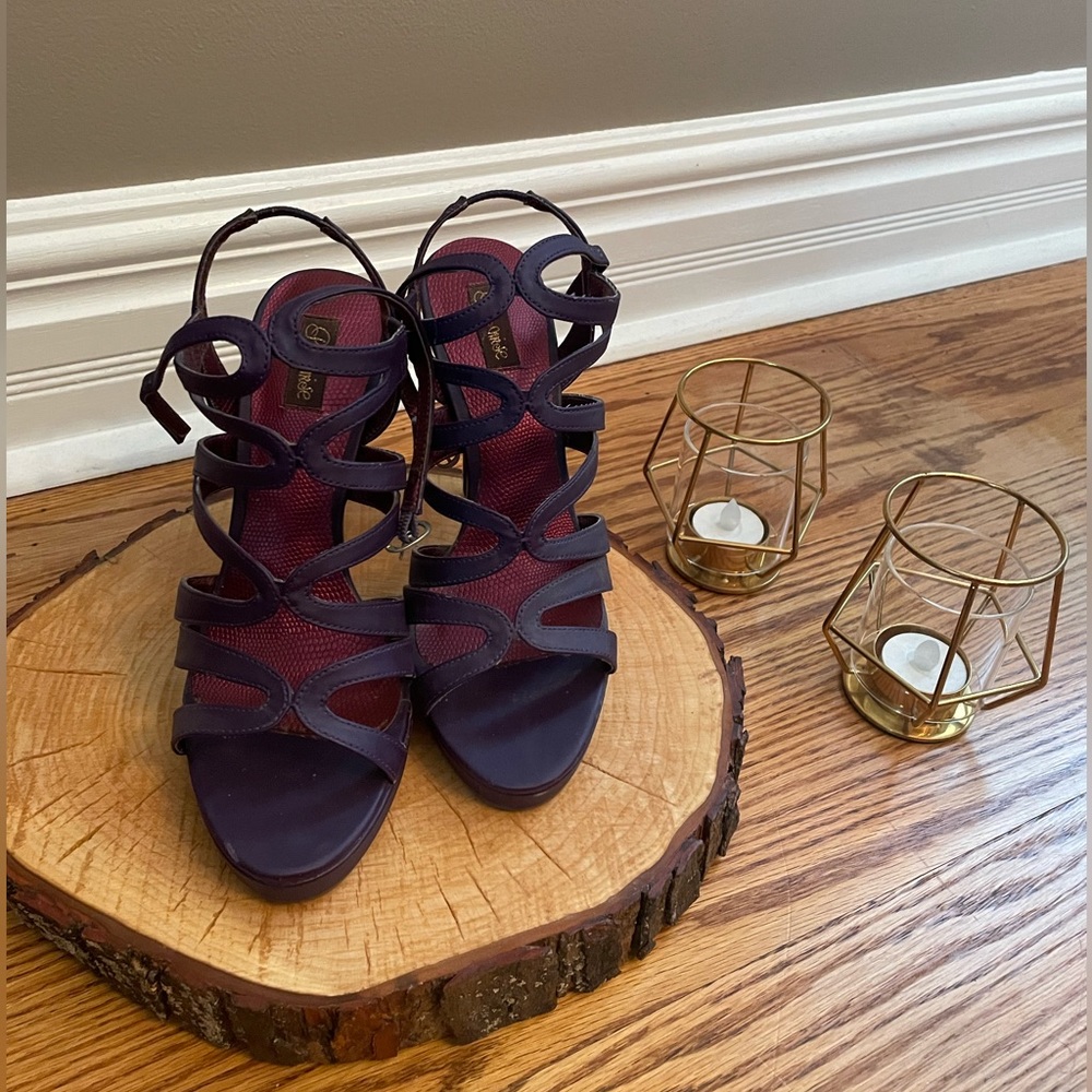 Purple Strappy Heels